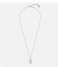 Orelia Necklace Clean Metal Tag Ditsy Necklace silver plated (ORE24110)