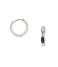 Orelia Earring Clean Metal Huggie Hoop silver plated (ORE24397)