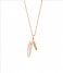 Orelia Necklace Double Feather Ditsy Necklace mixed (ORE24078)