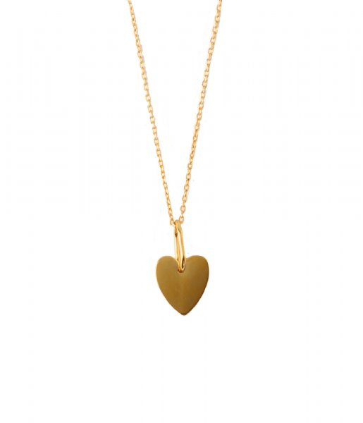 Orelia Necklace Love Heart Gift Pouch pale gold plated (ORE25168)