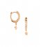 Orelia Earring Pave Huggie With Star Drop gold plated (ORE22927)