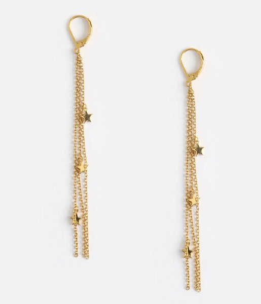 Orelia Earring Falling Star Chain Drop Earrings pale gold plated (ORE25151)