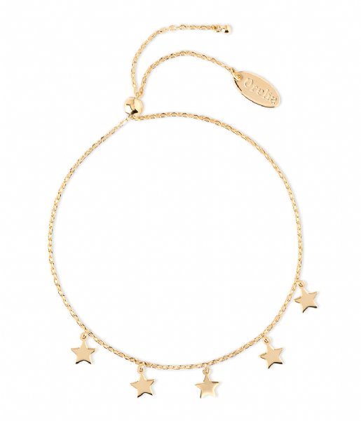 Orelia Bracelet Star Charm Drop Slider Bracelet pale gold plated (ORE23062)