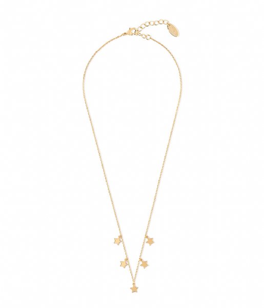 Orelia Necklace Star Charm Multi Drop Short Necklace pale gold (ORE24105)