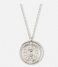 Orelia Necklace Engraved Coin Pendant Necklace silver plated (23027)