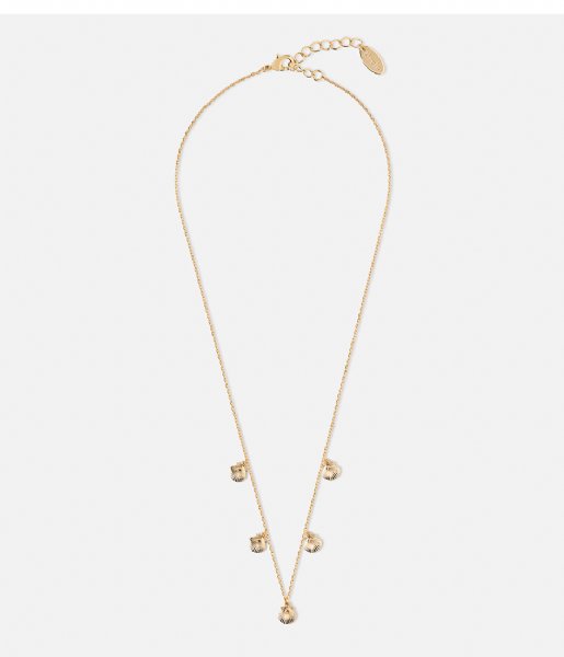 Orelia Necklace Mini Shell Drop Charm Necklace pale gold (ORE24033)