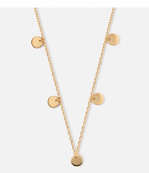 Orelia Necklace Multi Disc Drop Necklace Gold gold plated (ORE24103)