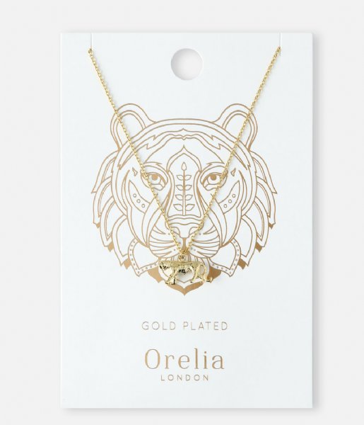 Orelia Necklace Spiritual Tiger Necklace Gold goud