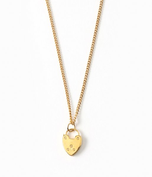 Orelia Necklace Heart Padlock Charm Necklace Giftbox gold plated (ORE25441)
