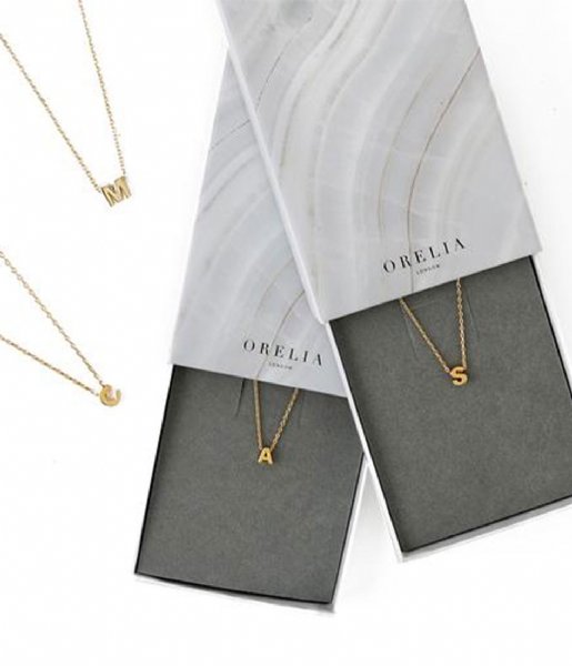 Orelia Necklace Necklace initial A Gold plated (ORE26343)