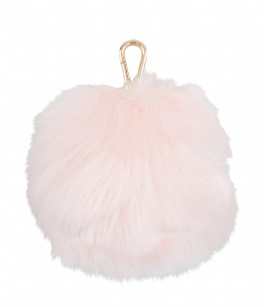 Pauls Boutique Keyring Large Fur Pom Trinkets Gold baby pink