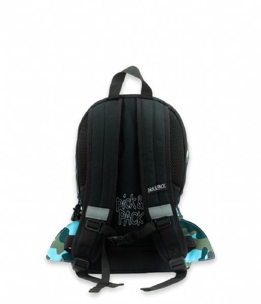 Pick & Pack Everday backpack Backpack Shark Shape Camo light blue (91)