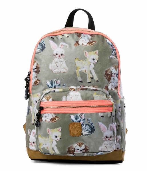 Pick & Pack Laptop Backpack Cute Animals Backpack 13 Inch beige multi (89)