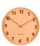 Karlsson Wall clock Wall Clock Summertime Wood Soft Orange (KA5920LO)