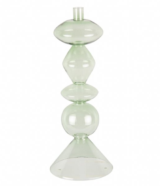Present Time Decorative object Candle Holder Totem Glass Xl Jungle Green (PT3969GR)