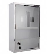 Present Time Wall Cabinet Medicine Large Chrome (PT3974SI)