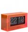 Karlsson Decorative object Table Clock Boxed Flip Acrylic Neon Orange (KA5976OR)