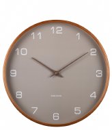 Karlsson Wall Clock Acento Wood Light Grey (KA5993GY)