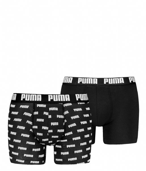 Puma  Everyday Aop Print Boxer 2-Pack Black (001)