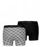Puma  Everyday Aop Print Boxer 2-Pack Middle Grey Melange - Black (002)