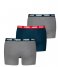 Puma  Everyday Boxer 3-Pack Grey - Blue (005)