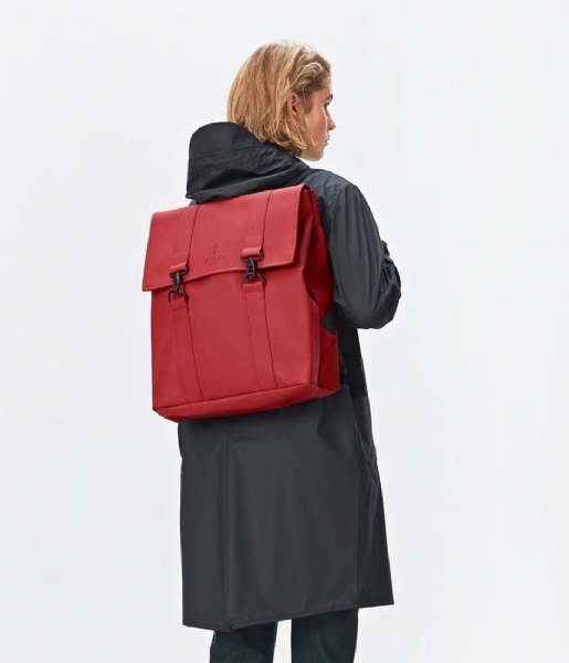 Rains Laptop Backpack Msn Bag scarlet (20)