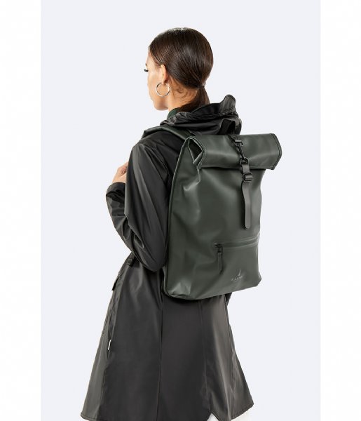 Rains Everday backpack Roll Top Rucksack green (03)