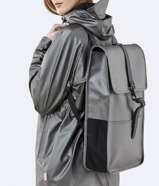 Rains Laptop Backpack Backpack metallic charcoal (15)
