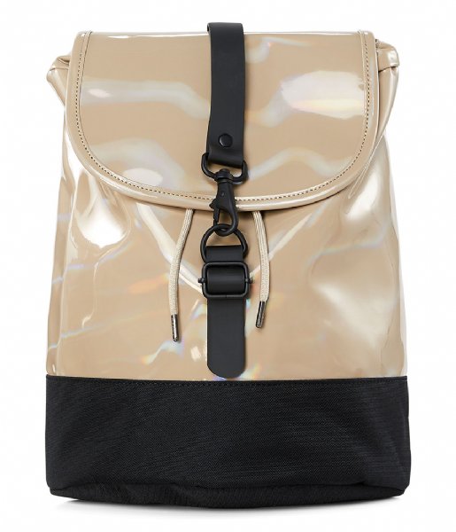 Rains Everday backpack Holographic Drawstring Backpack holographic beige (31)