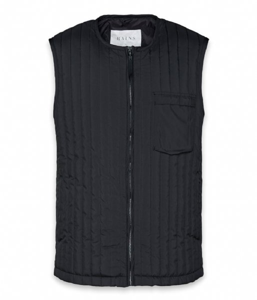 Rains Cardigan Liner Vest Black (01)