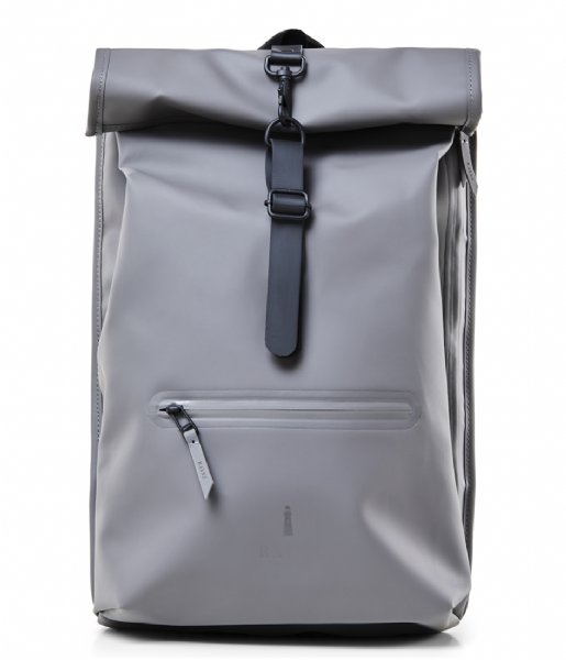 Rains Everday backpack Roll Top Rucksack charcoal (18)