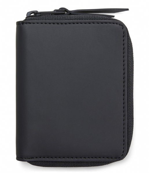 Rains Zip wallet Small Wallet Black (01)