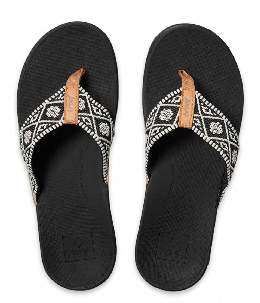 Reef Flip flop Reef Ortho Bounce Woven Black White