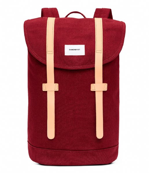 Sandqvist Laptop Backpack Backpack Stig 13 Inch burgundy (1019)