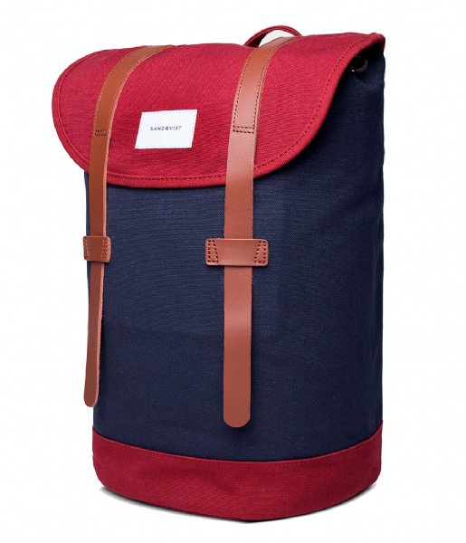 Sandqvist Laptop Backpack Backpack Stig 13 Inch multi blue burgundy (1020)