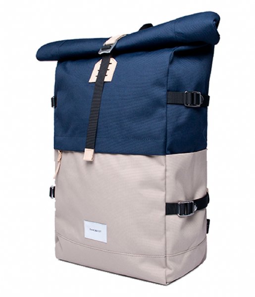 Sandqvist Laptop Backpack Bernt multi beige blue (1038)