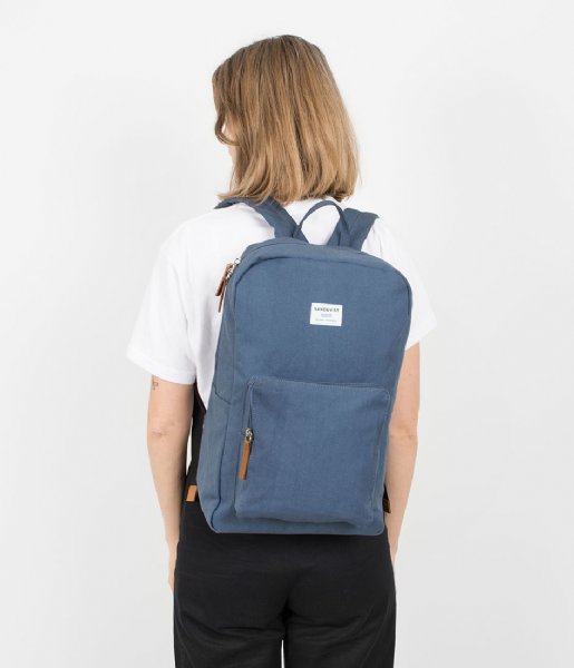 Sandqvist Laptop Backpack Backpack Kim 15 Inch dusty blue (810)