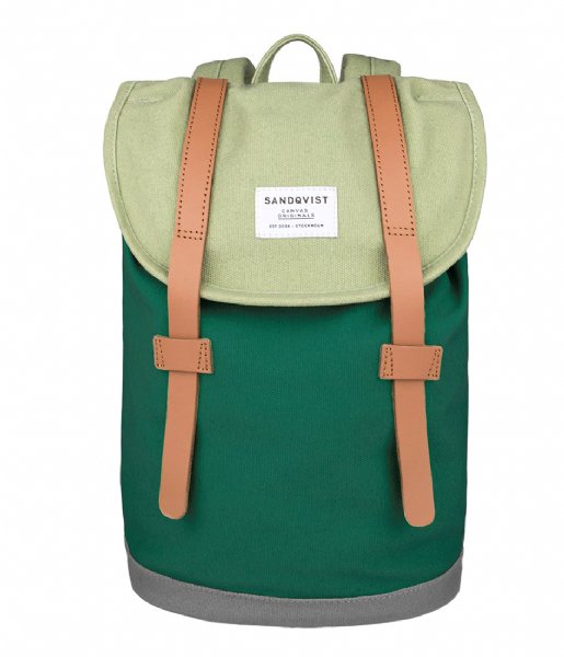 Sandqvist Everday backpack Backpack Stig Mini multi sage forest green grey (715)