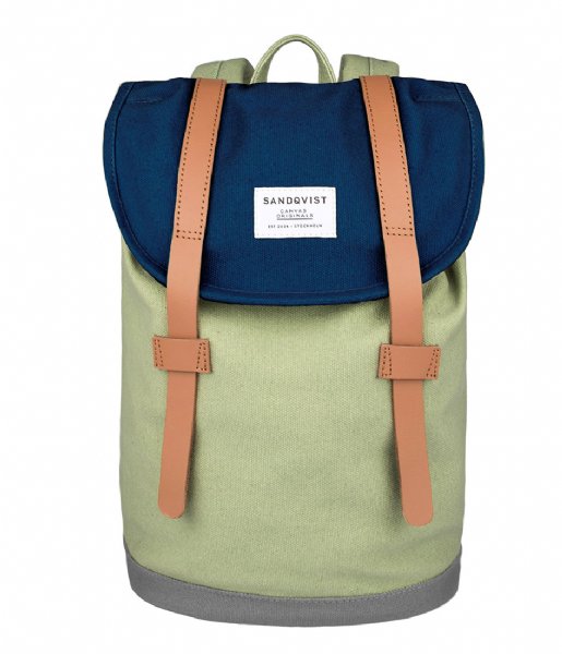 Sandqvist Everday backpack Backpack Stig Mini multi blue sage grey (714)