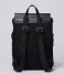 Sandqvist Laptop Backpack Alva Metal Hook 13 Inch black with black leather (1224)