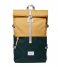 Sandqvist Laptop Backpack Bernt multi honey yellow with natural leather (1372)