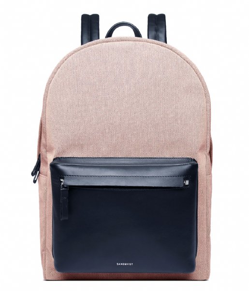 Sandqvist Laptop Backpack Ingvar 15 Inch beige twill with navy leather (1316)