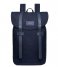 Sandqvist Laptop Backpack Stig 15 Inch navy with navy leather (1364)
