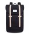 Sandqvist Laptop Backpack Stig Large 15 Inch black with natural leather (1401)