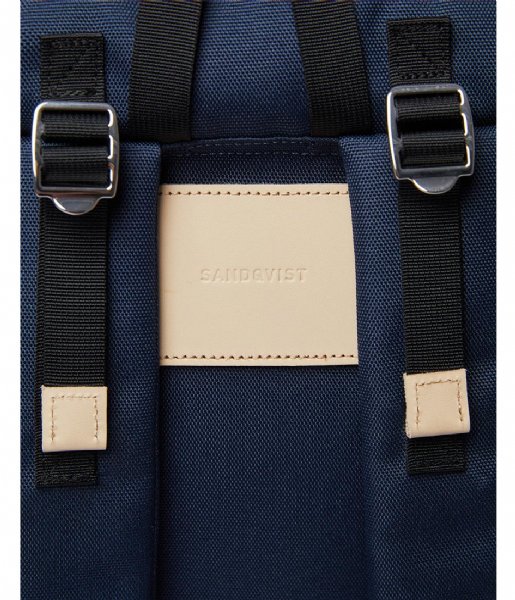 Sandqvist Laptop Backpack Harald 13 Inch multi beige navy with natural (1041)