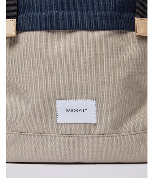 Sandqvist Laptop Backpack Harald 13 Inch multi beige navy with natural (1041)