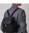 Sandqvist Everday backpack Vilda Dog Hook black with black leather (1234)