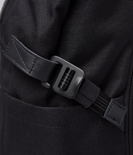 Sandqvist Everday backpack Christoffer 13 Inch Black with black leather  (SQA1566) Q3-20