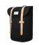 Sandqvist Laptop Backpack Stig Large black with natural leather (1025)