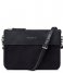 Sandqvist Crossbody bag Ylva black with black leather (945)